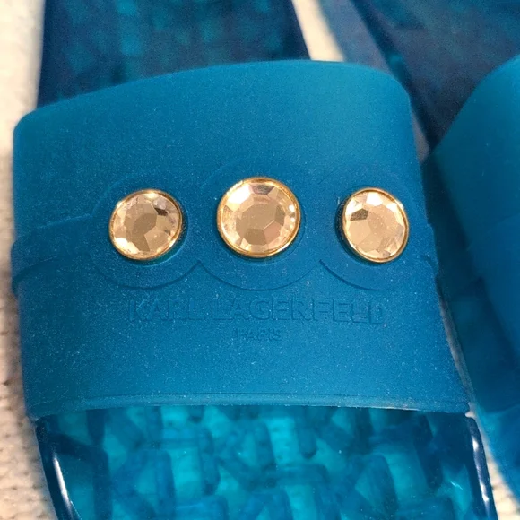 Teal Dress and Matching Slides Set - Picture 6 of 10